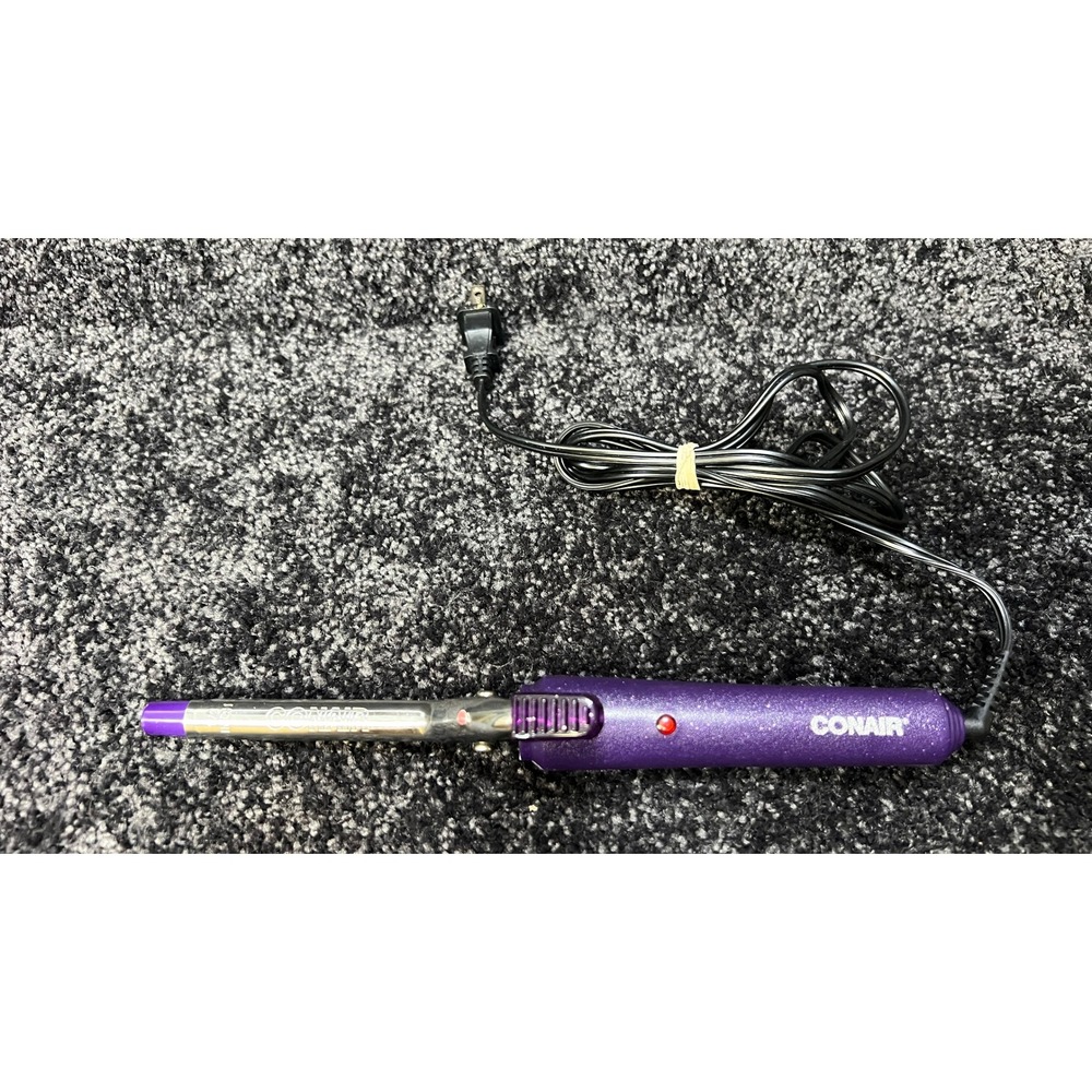 Conair 1/2 Barrel Hot Curling Iron Purple Model‎ CD19WR - Tested Works